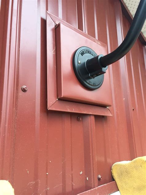 corrugated metal siding electrical box|corrugated metal siding installation.